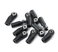 Piezas Mejora Coche RC para 1/10 Piezas Coche RC Crawler Varilla Enlace De Dirección Plástico Negro M4 Extremo Barra De Enlace Pivote, Cabezal De Rótula, Modificación De Accesorios para Coche(Size 2)