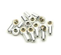 Piezas Mejora Coche RC para Axial para SCX10 para Sakura D4 1/10 M3 Junta De Barra De Enlace Soporte De Cabeza Extremo Bola RC para Buggy Crawler Piezas De Automóvil Accesorios De Repuesto(Silver)