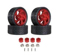 Piezas Mejora Coche Rc Para Mjx Para Hyper Go 14301 14302 14303 14304 63mm Neumático Para Tipo Torbellino RC Reparación De Coches Modificar Accesorios De Actualización(Red)