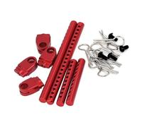 Piezas Mejora Coche RC para Tamiya para TT02 Soportes Poste Carrocería Ensamblados Metal Carcasa con Clips R Pieza Columna De Fijación Modelo RC Piezas De Mejora Accesorios De Coche(Red)