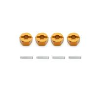 Piezas Mejora Coche RC para Traxxas 1/10 para Slash 4x4 para MJX H16 16207 16208 16209 16210 1/16 Montaje Adaptador para Cubo Hexagonal Rueda 12mm Espesor 7mm Piezas Actualización De Coche RC(Yellow)