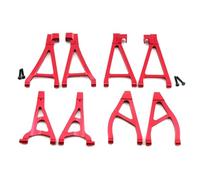 Piezas Mejora Coche RC para Traxxas para Summit para E-Revo para VXL 1/16 Juego Brazo Suspensión Superior Inferior Delantero Trasero 7131 7132R Actualización Automóviles RC(Red,Set)