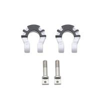 Piezas Mejora Coche RC para Traxxas para Trx4 para Trx6 para Axial para Scx10 D90 para Yikong 1/10 RC Parachoques Delantero Trasero Ganchos Remolque Enganche Grilletes Remolque Rescate(Silver)