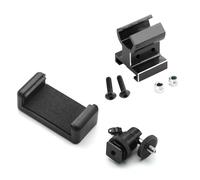 Piezas Mejora Coche RC para Traxxas para Trx4 Trx6 para E-Revo para Slash para Rustler para T-Maxx para E-Maxx para TQi Soporte Metal Teléfono con Transmisor Piezas Actualización para Autos RC(Black)