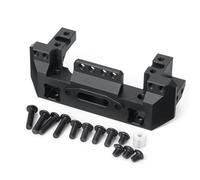 Piezas Mejora Coche RC para TRX4 1/10 Reemplazo De Parachoques Delantero De Metal Soporte De Servo RC para Rock Crawler Piezas De Actualización Accesorios De Modificación(Black)