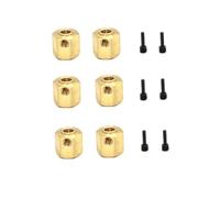 Piezas Mejora Modelos RC para Hyper Go para MJX H8H YK4102 YK4103 YK4104 YK4082 YK4083 RC Coche Camión Metal Ampliación Salida Las Piezas Mejora(6x6 Hex Hub)