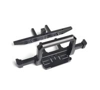Piezas Mejora RC Compatible con TRX4 para Defender 1/10 RC Crawler Car Upgrade Repuestos Parachoques Trasero Delantero De Metal con Base De Montaje De Cabrestante(Black,1set)