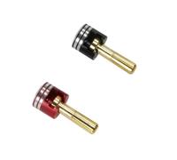 Piezas Mejora RC para 1/10 RC Coche Todoterreno Camión Sin Soldadura Carcasa Dura Metal Disipador Calor Tapones para Tipo Bala Empuñaduras 4mm/5mm Set Piezas Mejora