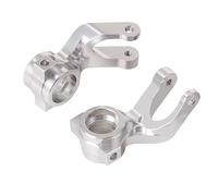 Piezas Mejora RC para Arrma para Fury para Mega 1/10 Kit Corto De Vehículo Todoterreno con Tracción Dos Ruedas Piezas Repuesto Buje Delantero Aluminio(Silver)