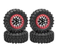 Piezas Mejora RC para Ascent18 para Scx24 para Trx4m 1/24 1/18 RC Coche Ruedas Beadlock Aluminio Y Barro para Neumáticos Terreno Set Actualización Modificar Piezas Decoración