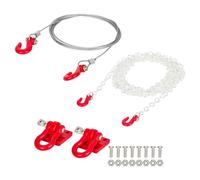 Piezas Mejora RC para Axial para Scx10 para Traxxas para Trx4 D90 1/10 RC Coche Metal Remolque Cadena Gancho Remolque Cuerda Cabrestante Grillete Piezas Mejora(Type 8)