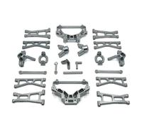 Piezas Mejora RC para HS 14321 14322 14421 14431 C8802 1/14 RC Coche Metal para Brazo Oscilante Dirección para Cubo Portador Torre Choque Conjunto Piezas Mejora