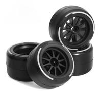 Piezas Mejora RC para Tamiya F1 1/10 RC Car 4 Uds 60Mm para Neumáticos Carreras Caucho Importado Activado por Calor con Piezas Mejora Hexagonales 14Mm