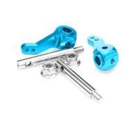 Piezas Mejora RC para Tamiya para Lunch Box Cw-01 RC Control Remoto Coche Metal CNC Aluminio Dirección Nudillos Mejora Piezas Reparación Modificar Accesorios(Blue)