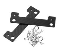 Piezas Mejora RC para Tamiya para TT02 XV01 para TT01 1/10 RC Coche Postes Cuerpo Fibra Carbono Soporte Montaje Fijo Magnético con Clips Accesorio Piezas Mejora
