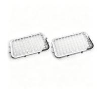 Piezas Mejora RC para Traxxas para AXIAL para SCX6 para Wrangler AXI05000 1/10 Coche Trepador Control Remoto Metal Ventana Trasera Protectora Decorativa Red Piezas Malla(Silver,Side)