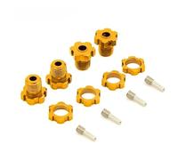 Piezas Mejora RC para Traxxas para E-Revo 3.3 para E-maxx para Summit para Slayer Pro 4X4 1/10 RC Monster Truck Aluminio 17mm Rueda Estriada Piezas Tuerca para Cubo Hexagonal(Yellow)