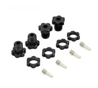 Piezas Mejora RC para Traxxas para E-Revo 3.3 para E-maxx para Summit para Slayer Pro 4X4 1/10 RC Monster Truck Aluminio 17mm Rueda Estriada Piezas Tuerca para Cubo Hexagonal(Black)
