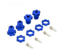 Piezas Mejora RC para Traxxas para E-Revo 3.3 para E-maxx para Summit para Slayer Pro 4X4 1/10 RC Monster Truck Aluminio 17mm Rueda Estriada Piezas Tuerca para Cubo Hexagonal(Blue)
