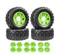 Piezas Mejora RC para Traxxas para HSP para Tamiya para HPI RC Coche Todoterreno Corto Truc Goma 4 Uds Neumáticos 110mm Neumático 12/14/17mm Piezas Mejora Reemplazo Hexagonal