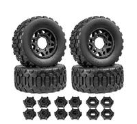 Piezas Mejora RC para Traxxas para HSP para Tamiya para HPI RC Neumáticos Coche Todoterreno Corto Truc 4 Uds 110mm Neumático Goma 12MM 14MM 17MM Piezas Repuesto(Black)