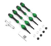 Piezas Mejora RC para Traxxas para Slash para Rustler para Hoss para Stampede para VXL 4X4 1/10 RC Car 4/2 Uds Eje Transmisión Trasero Delantero Acero Piezas Mejora CVD(Green,1set)