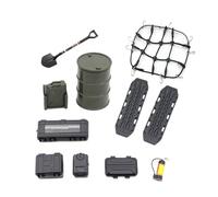 Piezas Mejora RC para TRX4M para SCX24 AX24 para FCX24 WL2428 1/18 1/24 RC Coche Aleación Aluminio Escalera Cuerda Pala Neumáticos Peldaños Caja Almacenamiento Conjunto