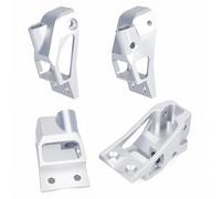 Piezas Mejora RC para Vanquish Vs4-10 para Phoenix 1/10 RC Mejora Coche Piezas Aluminio 4 Uds Torre Montaje Amortiguador Trasero Delantero(Silver)