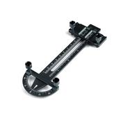 Piezas Mejora RC RC Road Car 3 En 1 Regla Calibre Altura Juego Ruedas Aluminio Herramienta Chasis Camber Ride Dip Ángulo Suspensión Piezas Juguete Simples(Black)