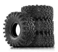 Piezas Orugas RC para Axial para SCX10 90046 AXI03007 D90 para Traxxas para TRX4 1/10Piezas Coche RC Neumáticos sobre Orugas 2,2Pulgadas Llantas Rueda con Cuentas Hexagonales(Tires)
