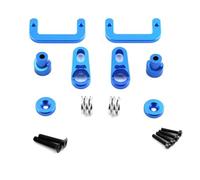 Piezas Orugas Rc Para Axial Para SCX10 III Para TRX-4 1/10 25T Kit Protector Servo Del Eje Cambio La Caja Dirección Coche RC Piezas Accesorios Metálicos Modelos(Blue1)