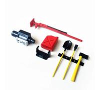 Piezas Orugas RC para Axial para SCX10 para Traxxas para TRX4 D90 para Tamiya CC01 1/10 RC Piezas Coche 6 Uds Juego Herramientas Garaje Hi-Lift Jack Cabrestante Pala Hacha