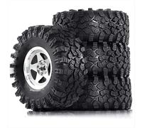 Piezas Orugas RC para Axial para SCX10 para Wraith RR10 para Capra para Traxxas para TRX4 1/8-1/10 RC Piezas Coche 4 Piezas 136mm Metal 2.2in Beadlock Rueda Llanta Neumático