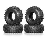 Piezas Orugas RC para Axial para SCX24 para FMS para FCX24 para Traxxas para TRX4M 1/18-1/24 Piezas Actualización Coche RC Neumáticos Goma 1,0Pulgadas con Juego Llantas Plástico(Tires)