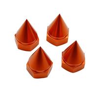 Piezas Orugas RC para Hpi para Rofun para BAHA para Km para Rovan para Baja 5b 5t 5sc para Losi 5ive-t 1/5 RC Piezas Coche CNC Tuerca Rueda Cónica Metal Juego 4 Uds(Orange)