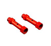 Piezas Orugas RC para Hpi para Rofun para Km para Rovan para Baja 5ive T FID Dtt Ql 1/5 RC Piezas Coche Doble Eje Delantero O Trasero Metal 2 Piezas(Red,Rear)