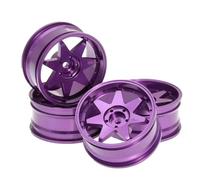Piezas Orugas RC para HSP 94122 para Tamiya XV01 para TT02 para HPI para Kyosho para Sakura CS D4 1/10 RC Piezas Actualización Coche Llantas Aleación Metal Bujes(Purple)