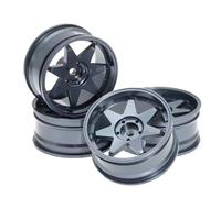 Piezas Orugas RC para HSP 94122 para Tamiya XV01 para TT02 para HPI para Kyosho para Sakura CS D4 1/10 RC Piezas Actualización Coche Llantas Aleación Metal Bujes(Titanium)