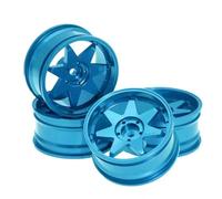 Piezas Orugas RC para HSP 94122 para Tamiya XV01 para TT02 para HPI para Kyosho para Sakura CS D4 1/10 RC Piezas Actualización Coche Llantas Aleación Metal Bujes(Blue)