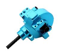 Piezas Orugas RC para HSP EPX 94101 94103 94111 94123 1/10 RC Piezas Actualización Coche Unidad Delantera Aluminio Diff Conjunto Caja Cambios Trasera Metal(Blue,Rear)