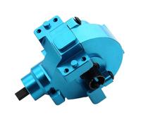 Piezas Orugas RC para HSP EPX 94101 94103 94111 94123 1/10 RC Piezas Actualización Coche Unidad Delantera Aluminio Diff Conjunto Caja Cambios Trasera Metal(Blue,Front)