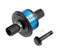 Piezas Orugas RC para Losi 5ive-t para Rofun para Rovan Lt para Km X2 1/5 RC Piezas Actualización Coche Metal Diff Helicoidal Conjunto Engranaje Trasero Delantero(Blue,Front)