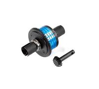 Piezas Orugas RC para Losi 5ive-t para Rofun para Rovan Lt para Km X2 1/5 RC Piezas Actualización Coche Metal Diff Helicoidal Conjunto Conjunto Engranaje Trasero Delantero(Blue,Front)