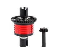 Piezas Orugas RC para Losi 5ive-t para Rofun para Rovan Lt para Km X2 1/5 RC Piezas Actualización Coche Metal Diff Helicoidal Conjunto Engranaje Trasero Delantero(Red,Rear)