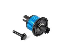 Piezas Orugas RC para Losi 5ive-t para Rofun para Rovan Lt para Km X2 1/5 RC Piezas Actualización Coche Metal Diff Helicoidal Conjunto Conjunto Engranaje Trasero Delantero(Blue,Rear)