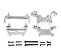 Piezas Orugas Rc Para MJX Para Hyper Go 16208 16209 H16 H16BM 1/16 Pilares Carrocería Delanteros Traseros Metal Torre Choque RC Actualización Coche Piezas Modelo Accesorio(Silver)