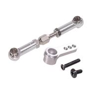 Piezas Orugas Rc Para MJX Para Hyper Go H16 B16BM H16PL 16207 08 09 10 1/16 Servobrazo Metal 25 Dientes Bocina Varilla Enlace Dirección Piezas Actualización Para Coche RC(Silver)