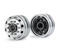 Piezas Orugas Rc Para Tamiya 1/14 Llanta Delantera Aleación Aluminio Rueda Trasera Bujes Camión Tractor Remolque Neumáticos Coche Carga Modelo Piezas Mejora(F-02 2PCS)