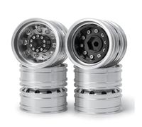 Piezas Orugas Rc Para Tamiya 1/14 Llanta Delantera Aleación Aluminio Rueda Trasera Bujes Camión Tractor Remolque Neumáticos Coche Carga Modelo Piezas Mejora(R-01 4PCS)