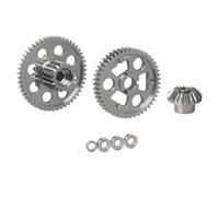 Piezas Orugas RC para Tamiya para Hotshot II 2024 Versión 58737 Marco 1/10 RC Coche Actualizaciones Piezas Caja Cambios Trasera 6061 Engranaje Aluminio(Silver)